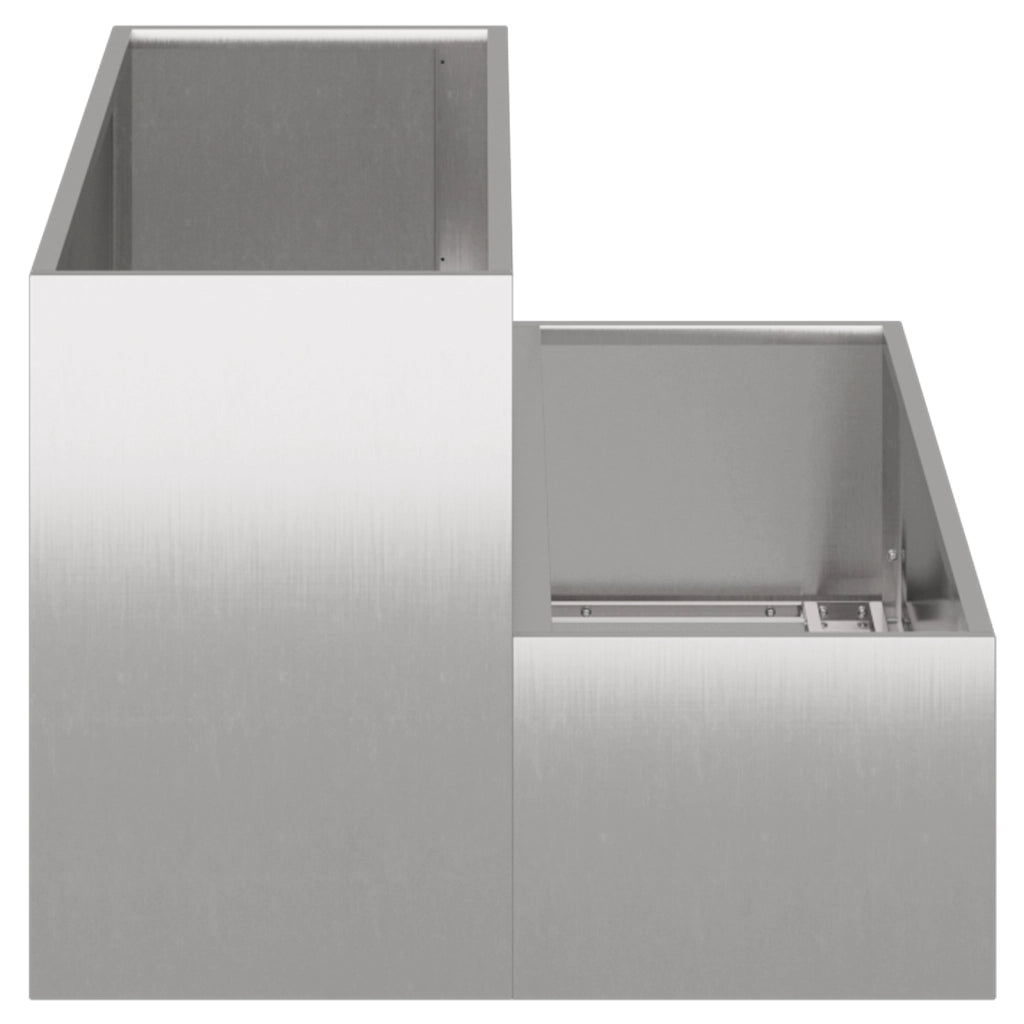 Fioriera da Giardino 2-Tier 100x60x45 cm Acciaio Inossidabile