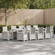 Set da Pranzo per Giardino 11 pz Bianco e Tortora PP 3430177
