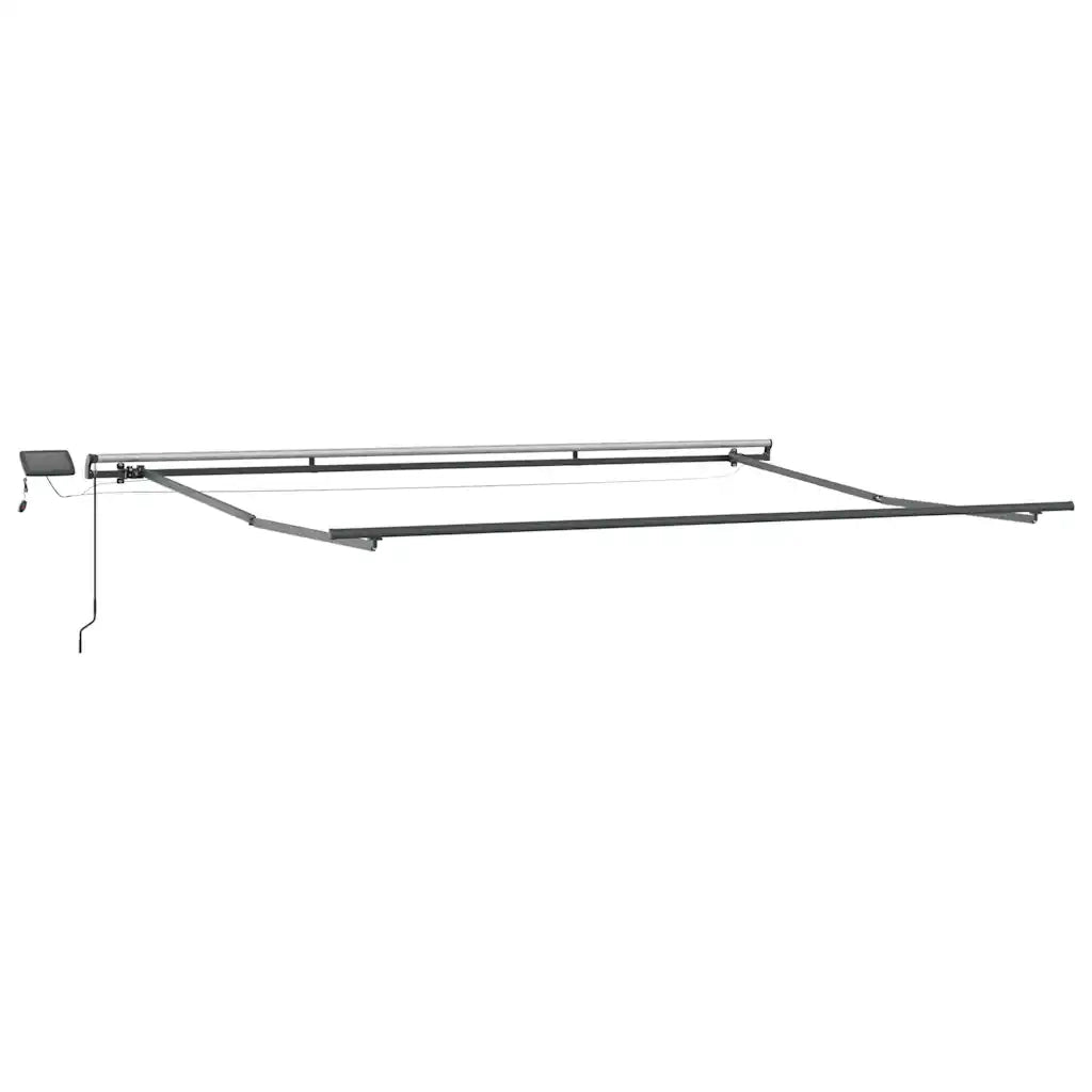 Tenda Retrattile Manuale con LED Antracite e Bianco 400x300 cm