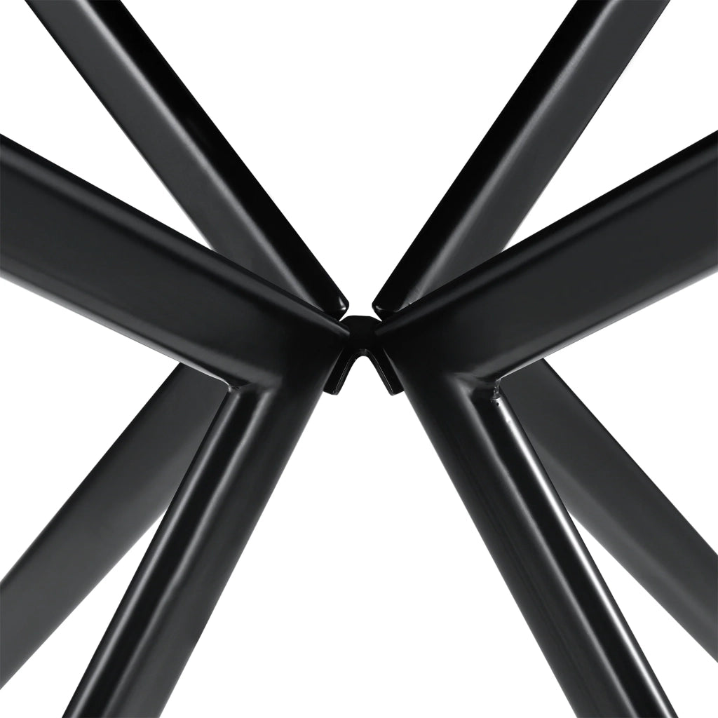 Tavolo da pranzo da cucina per 2 persone MDF e metallo 78 cm nero 03_0004118