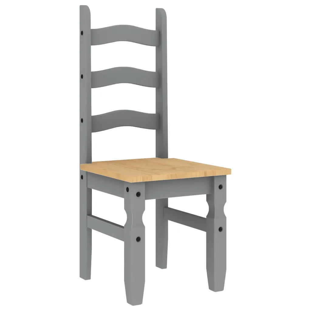 Set da Pranzo 7 pz PANAMA Grigio in Legno Massello di Pino 3345213