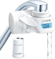 Filtro acqua per rubinetto - inclusivo 1 set di filtri - riduce 9999% batteri - cloro - microplastiche - metalli pesanti - display LCD digitale - capacità residua visualizzata