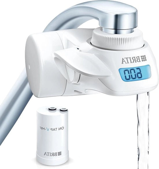 Filtro acqua per rubinetto - inclusivo 1 set di filtri - riduce 9999% batteri - cloro - microplastiche - metalli pesanti - display LCD digitale - capacità residua visualizzata