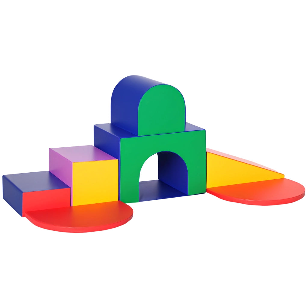 Set di blocchi da costruzione per bambini ¨C Minimal ¨C Quadrato, scala, rampa, in similpelle, multicolore