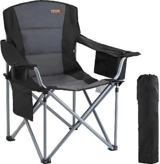 Camping Sedia - Sedia Pieghevole - Sedia da Viso - Sedia da Spiaggia - Sedia Inclinabile - Sedia Leggera - Sedia Robusta - Sedia da Esterno - Nero - 98x63x99CM