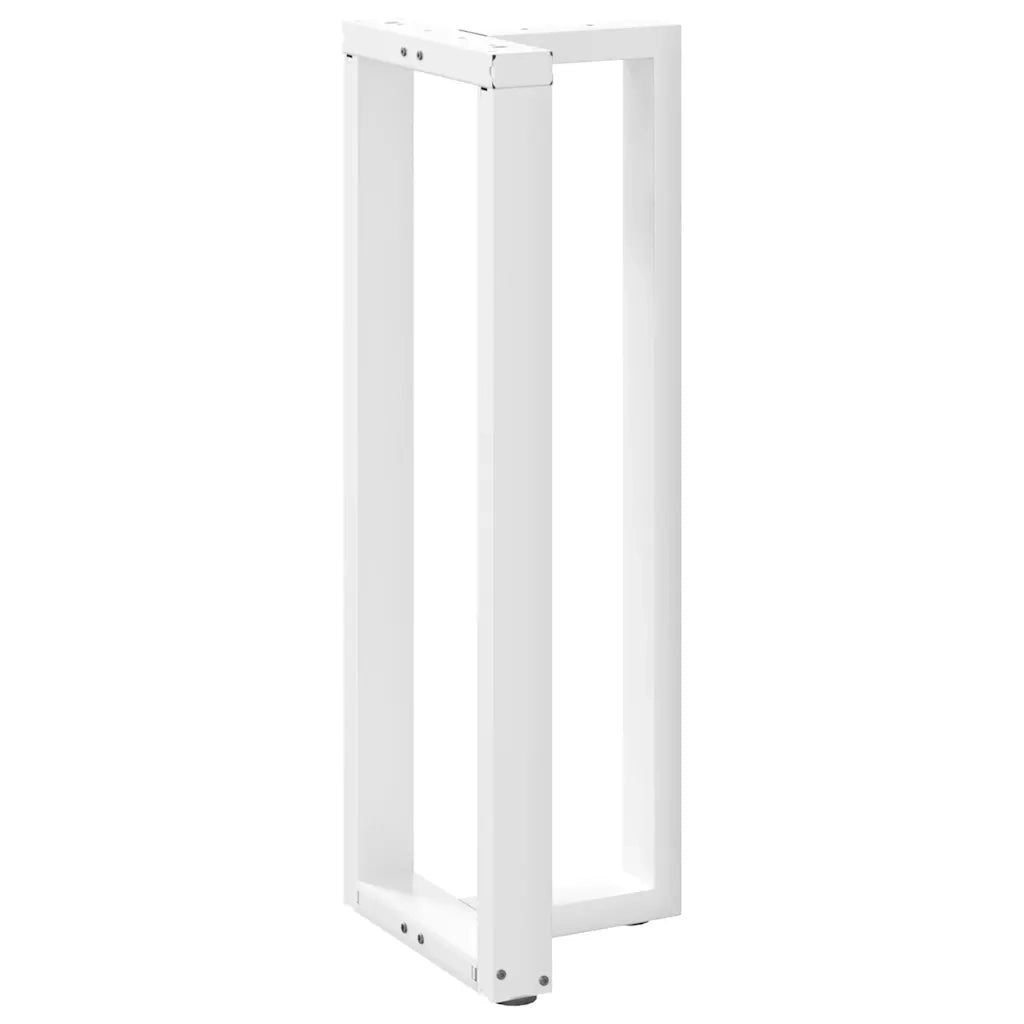 Gambe per tavolo da bar a forma di T 2 pz bianche 50x35x(110-111) cm in acciaio 4013101