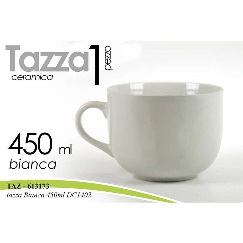 TAZZA BIANCA IN CERAMICA 450ML