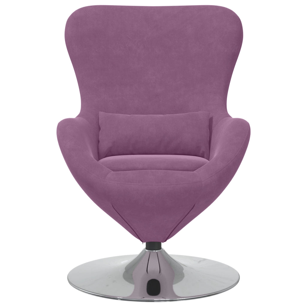 Poltrona Uovo in Velluto Viola