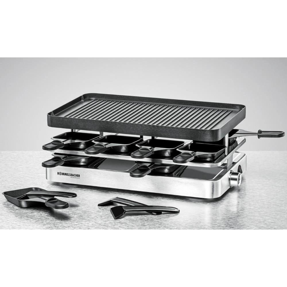 Rommelsbacher RC 1400 griglia per raclette 8 persona(e) 1200 W Acciaio inossidabile