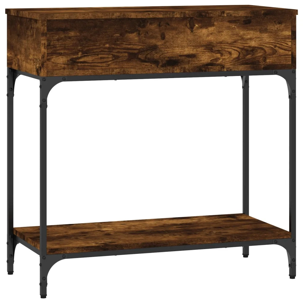 Tavolino Consolle-Tavolino da soggiorno-Tavolo Rovere Fumo 75x34,5x75cm Legno Multistrato 863734