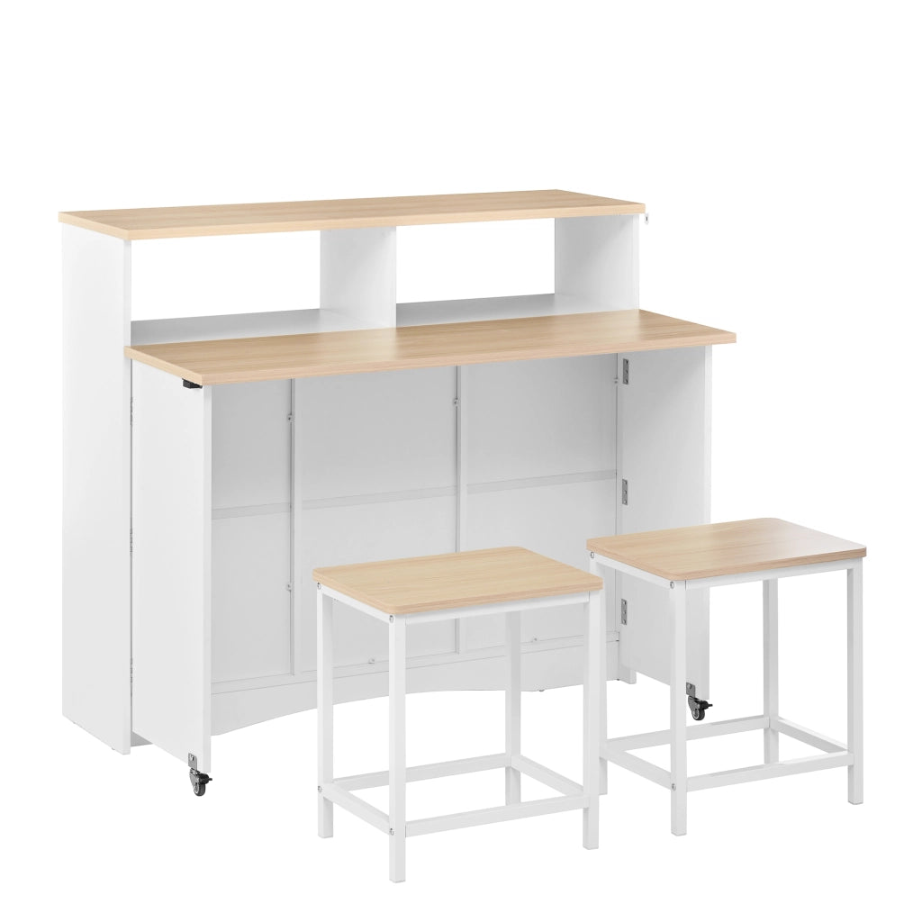 Tavolo da Pranzo Allungabile con Sedie e Ruote ¨C MINIMAL ¨C Bianco