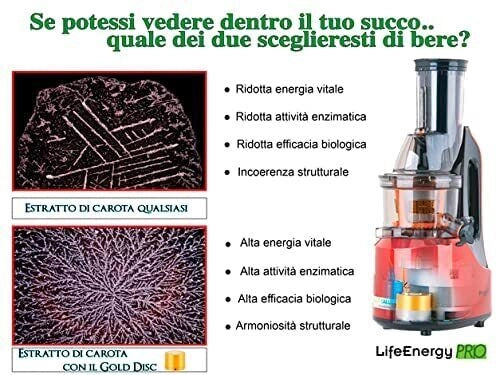 Siqur Salute 8388765572492 LIFE ENERGY PRO Estrattore Elettrico 240 W 60 rpm colore Silver
