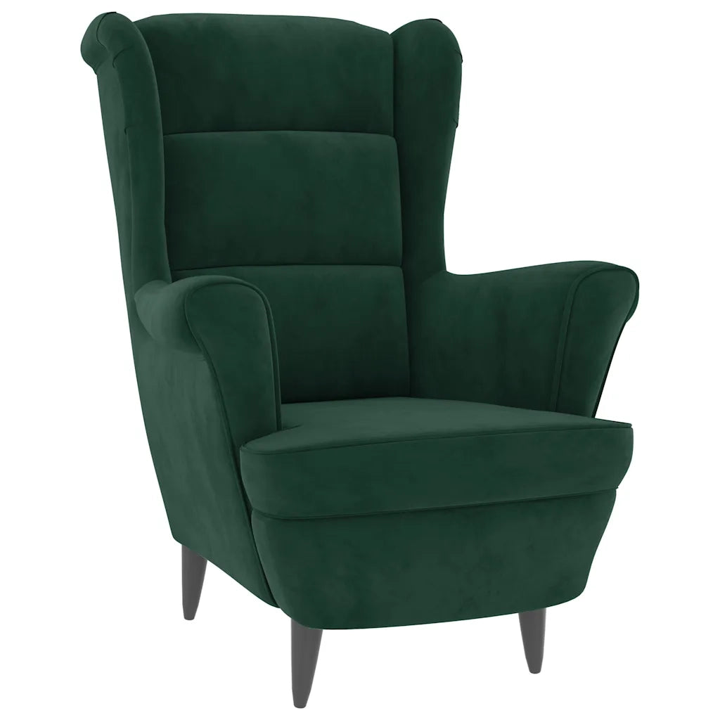 Divano Sedia-Poltrona Verde Scuro Velluto 376266