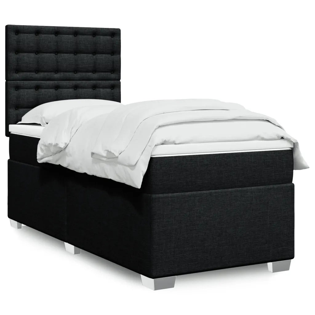 Giroletto a Molle con Materasso Nero 80x200 cm inTessuto 3290331