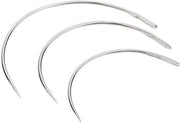 Set di aghi curvi 3 pezzi - Acciaio inossidabile di alta qualità - Riparazione di tessuti e rattoppare - Tappeti e cucito - Attrezzo da cucito manuale - Aghi curvi a forma di C - Attrezzo da cucito