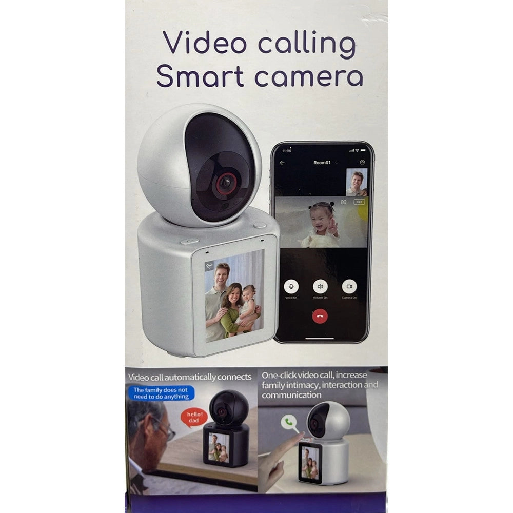 Trade Shop - Telecamera Intelligente Per Videochiamate Wifi Monitor Rilevamento Movimento Sorveglianza -