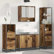 Set di mobili per il bagno con cassetto 3 pcs Legno vecchio 3402414
