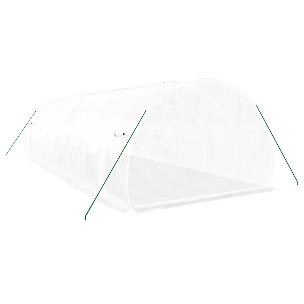 Serra con Telaio in Acciaio Bianco 24 m² 8x3x2 m 3188052