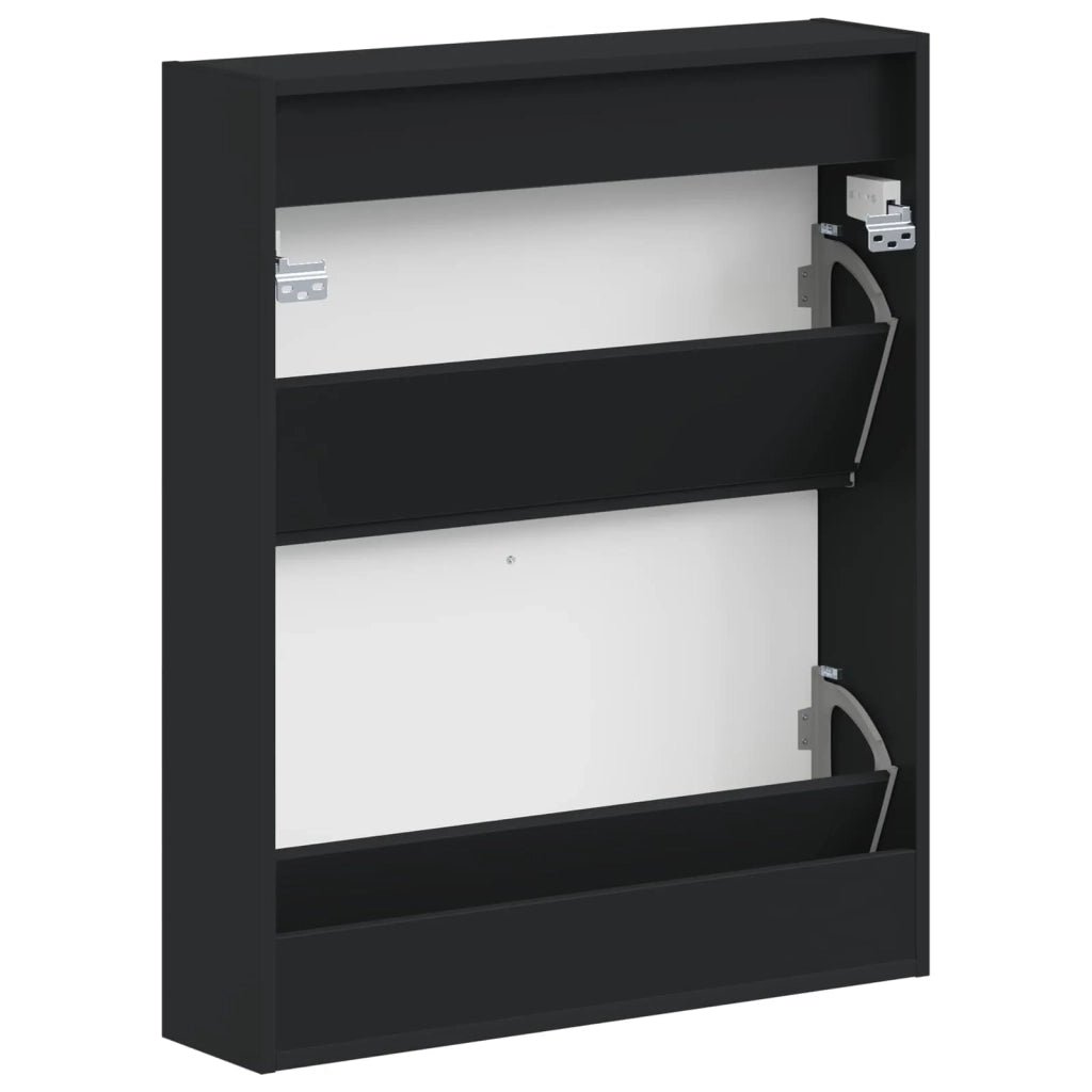 Mobiletto per Scarpe da Muro UTRECHT 71 x 17 x 86 cm Nero 897736