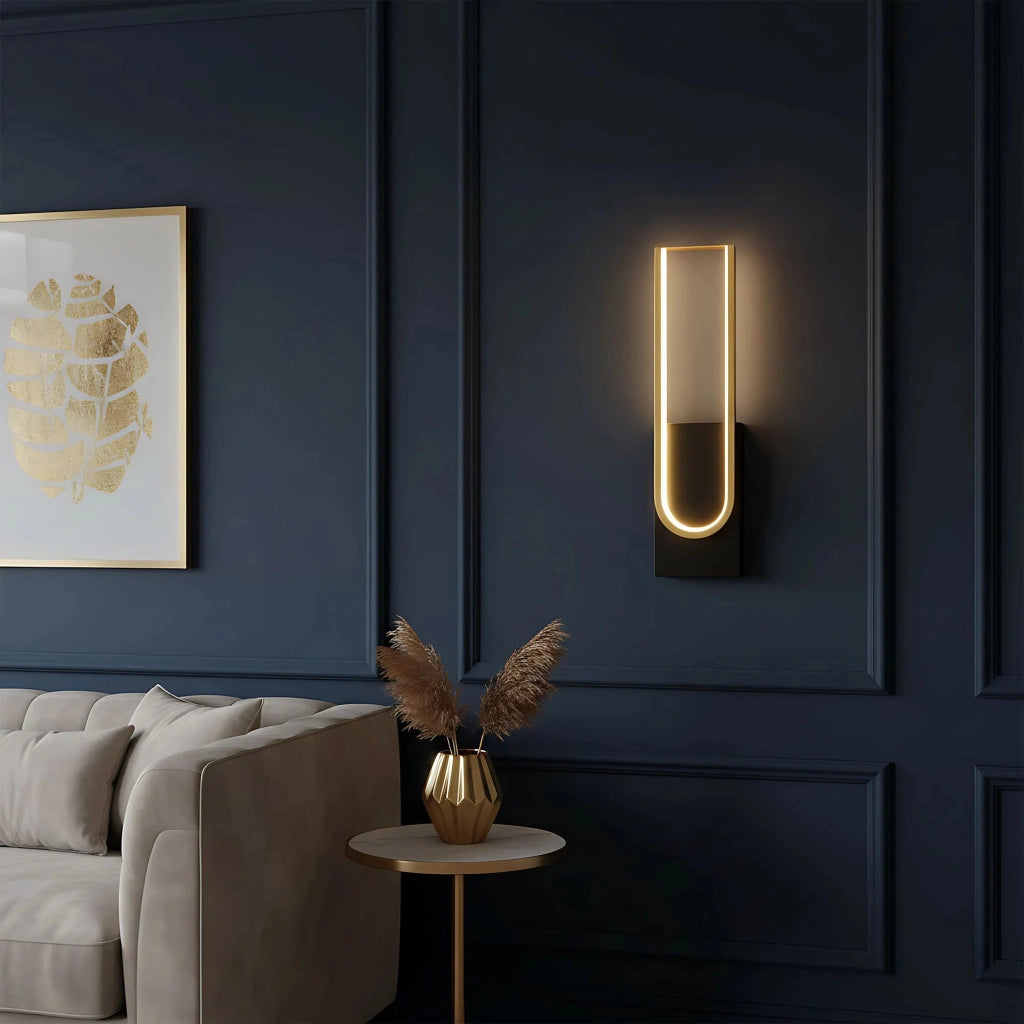 Lampada Da Parete Led App1782-w Brush Gold/black