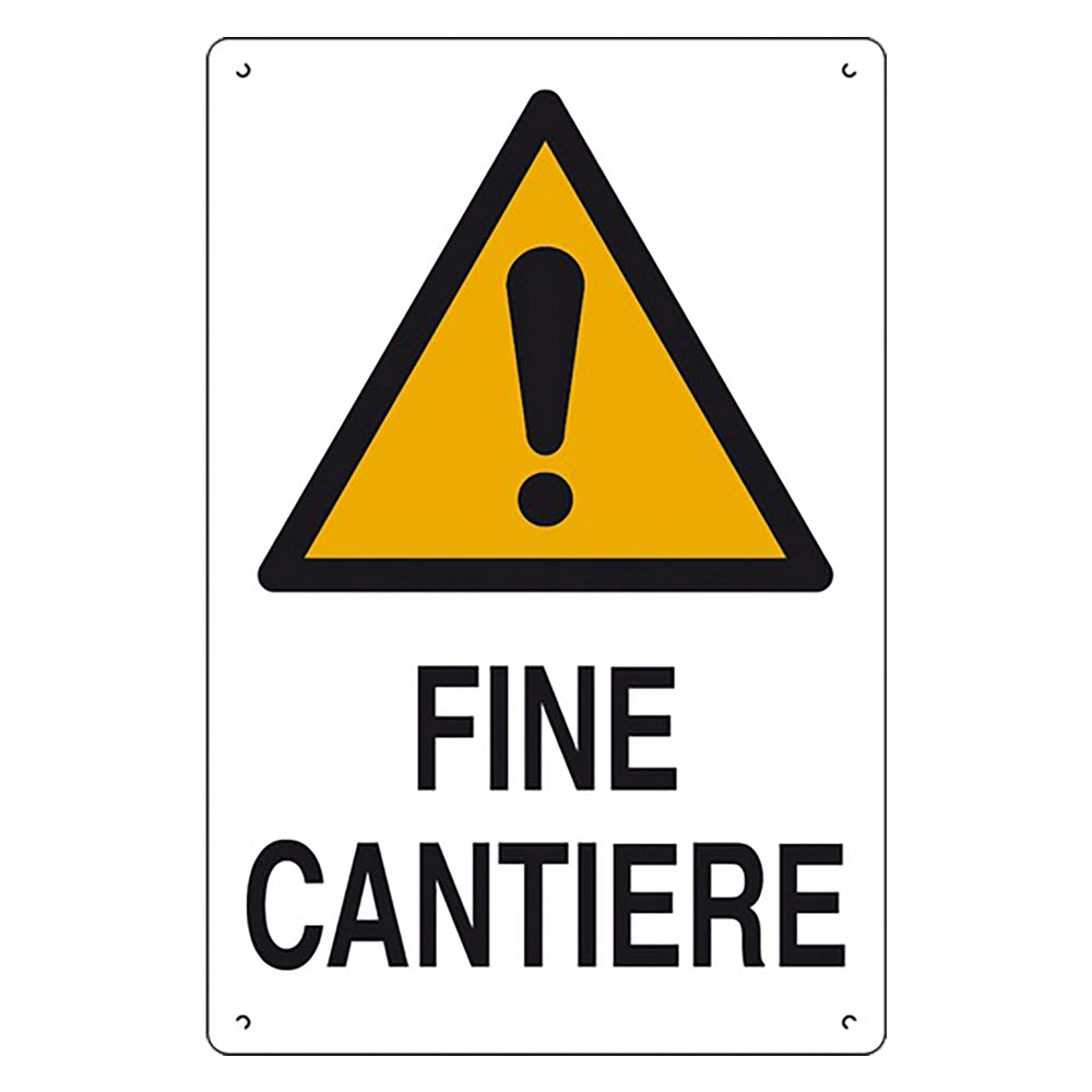 CARTELLO 'FINE CANTIERE' cm 60 x 40- 10 pezzi  - EUROSIGNALS