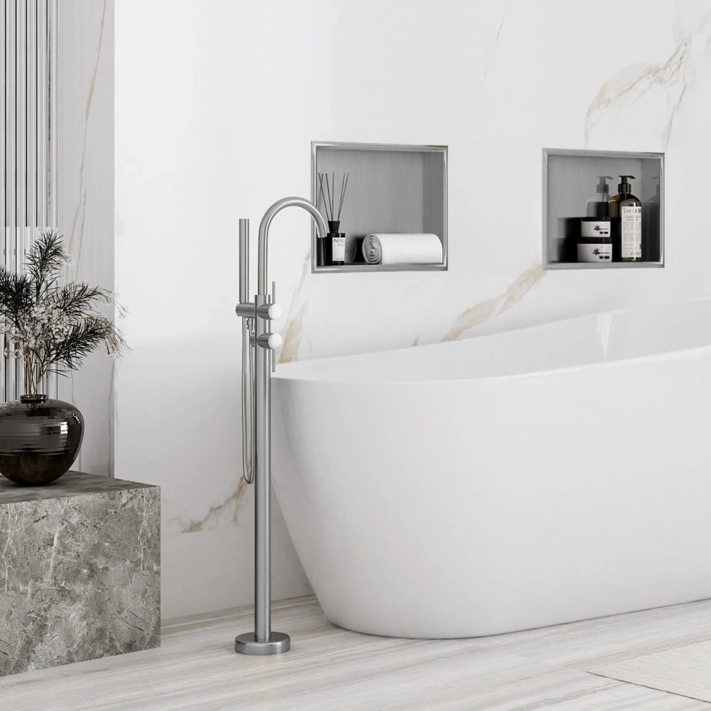 Mensola Bagno 30x30 Steel Brush