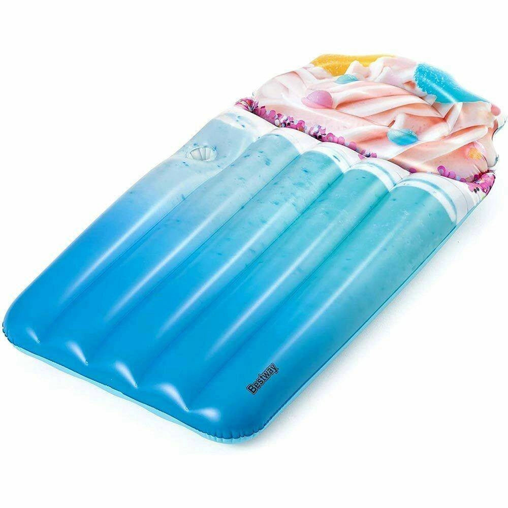 Trade Shop - Materassino Gonfiabile Stampa Realistica Frappe Mare Piscina 170x90cm Bestway -