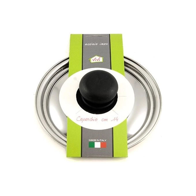 Coperchio in acciaio inox con cravatta cm 14