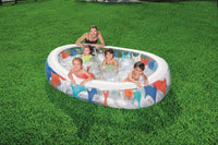 piscina gonfiabile multicolore trasparente cm 152x234x51h cod:ferx.97366
