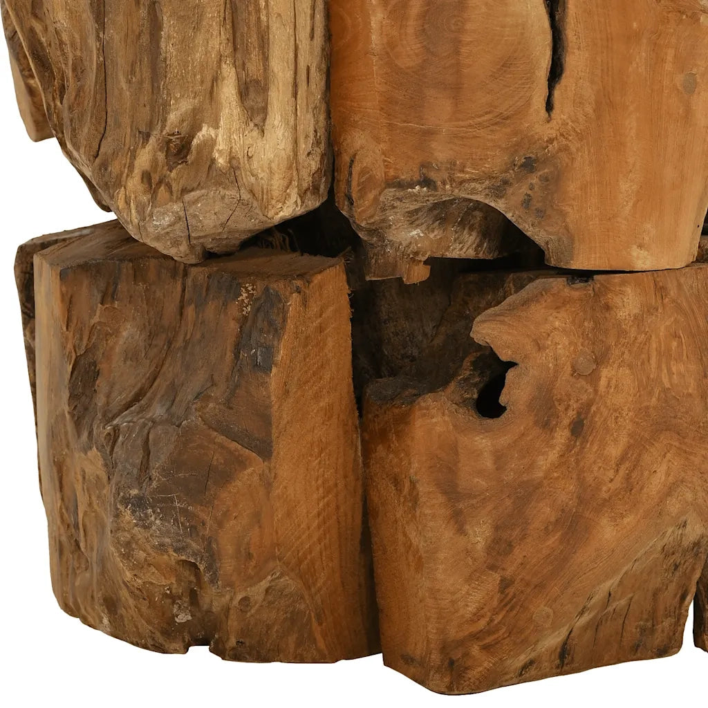 Tavolino da CaffÃ¨ in Legname Massello di Teak 60 cm
