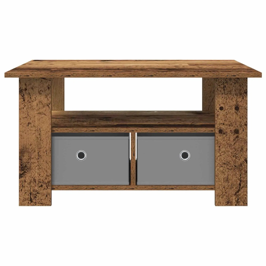 Tavolino da salotto con cassetto Legno vecchio 77 x 55 x 42 cm