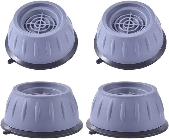 Anti-vibratie piedi con 180% durata prolungata - Gomma antiscivolo - Piedi universali - Protezione pavimento - Riduzione rumore - Design rafforzato - Piedi per lavatrice