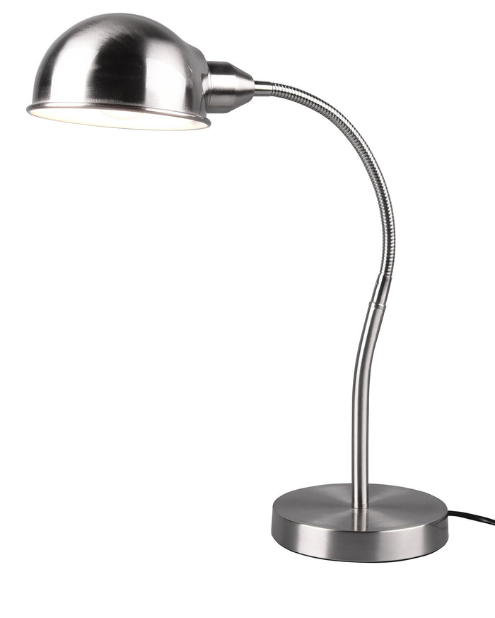 Lampada da Tavolo da Interno Attacco E27 in Metallo Nickel Opaco