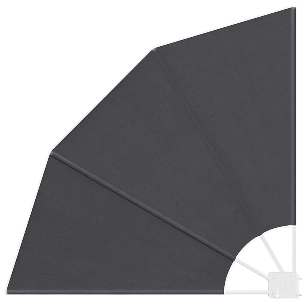 vidaXL Schermo di Privacy per Balcone Nero 115 x 115 cm Tessuto