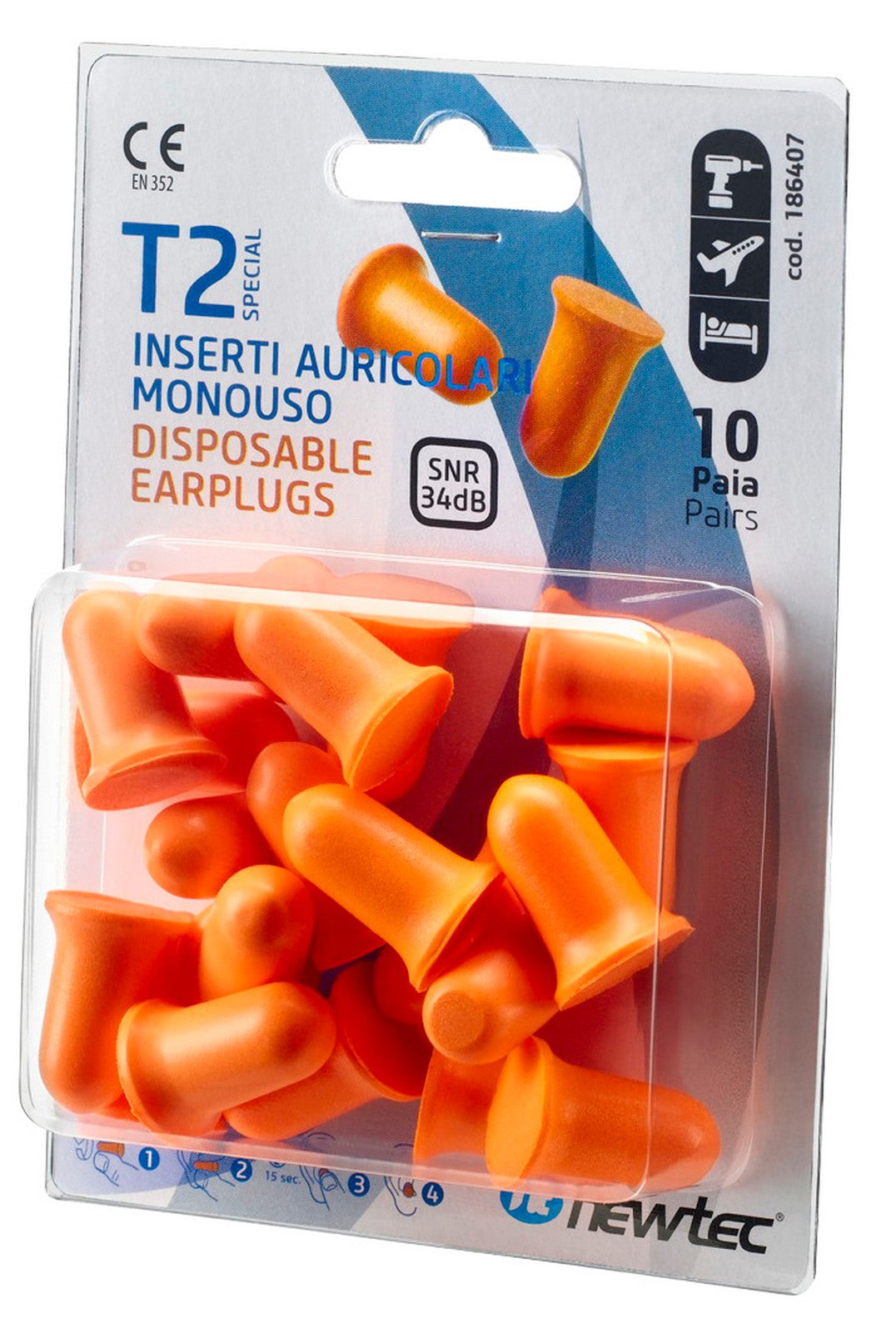 1blister confezione 10 paia auricolari antirumore en352 cod:ferx.97370