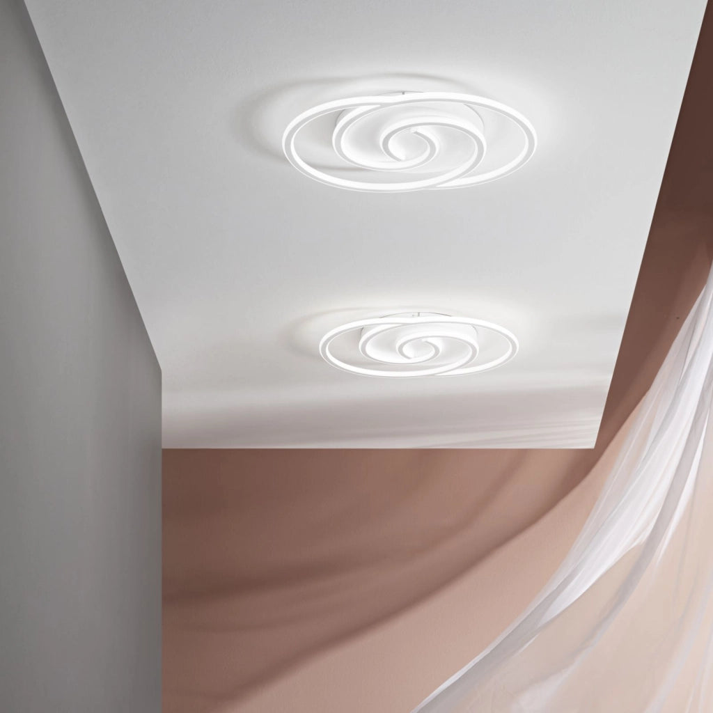 PLAFONIERA LED CAYMAN OVALE 40W 60X48XH6CM BIANCA.
