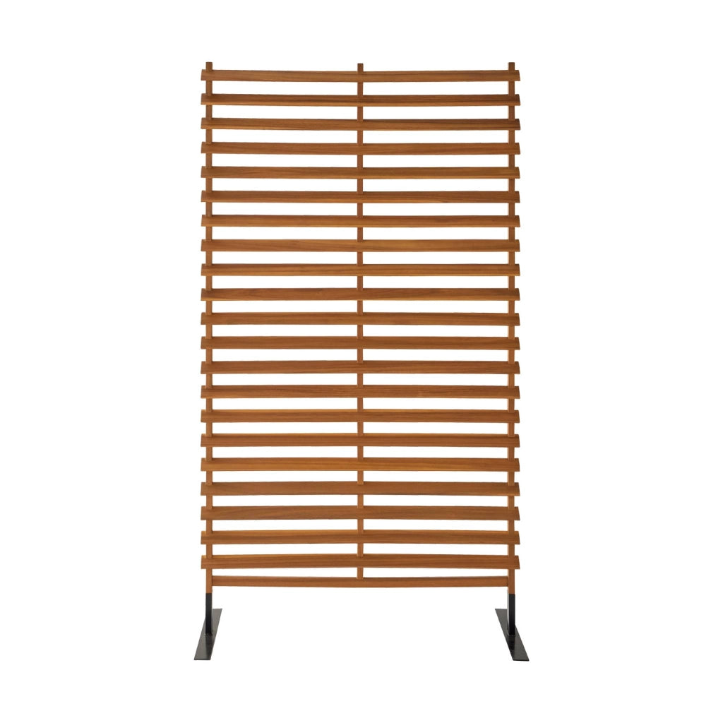 Schermo pieghevole in legno 100cm, marrone naturale