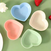 Trade Shop - Set 10 Piatti Piatto Forma Di Cuore Riutilizzabili Multifunzione Plastica Cucina -