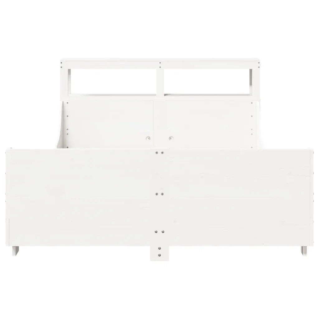 Letto senza Materasso Bianco 120x190 cm Legno Massello di Pino 3306478