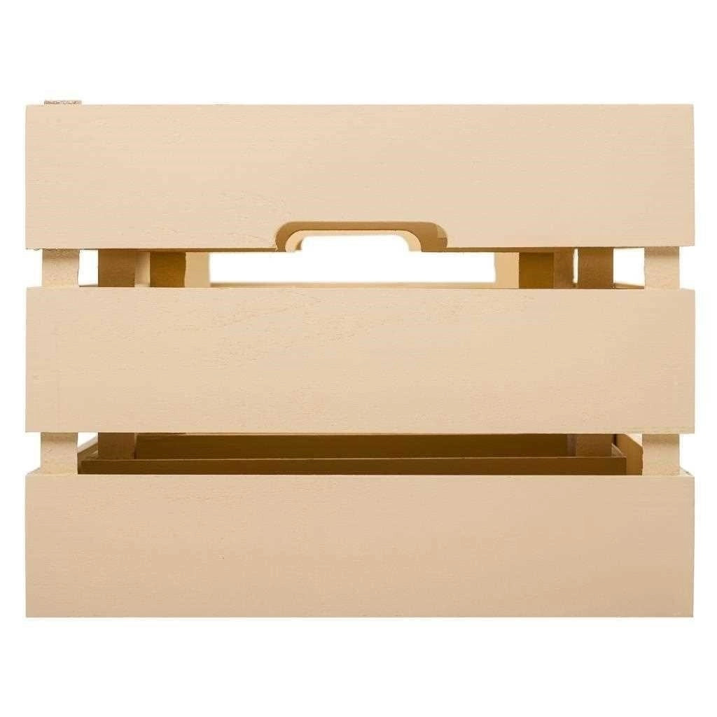 Set di 3 cassetti in legno laccato beige