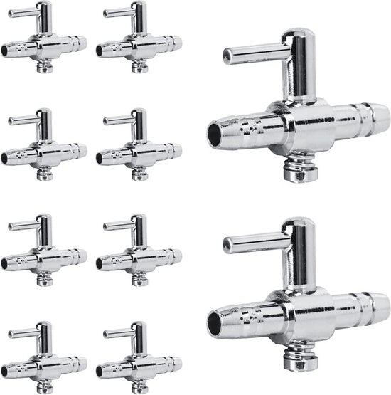 Valvola di flusso per acquari 10pz - Regolazione del volume di ossigeno - Check e regolazione di apertura della valvola - Valvola di controllo del flusso d'aria - Accessori per serbatoio per pesci.