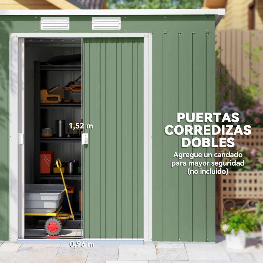 Casetta da Giardino ¨C Zephmum ¨C Verde 213x130x172 cm