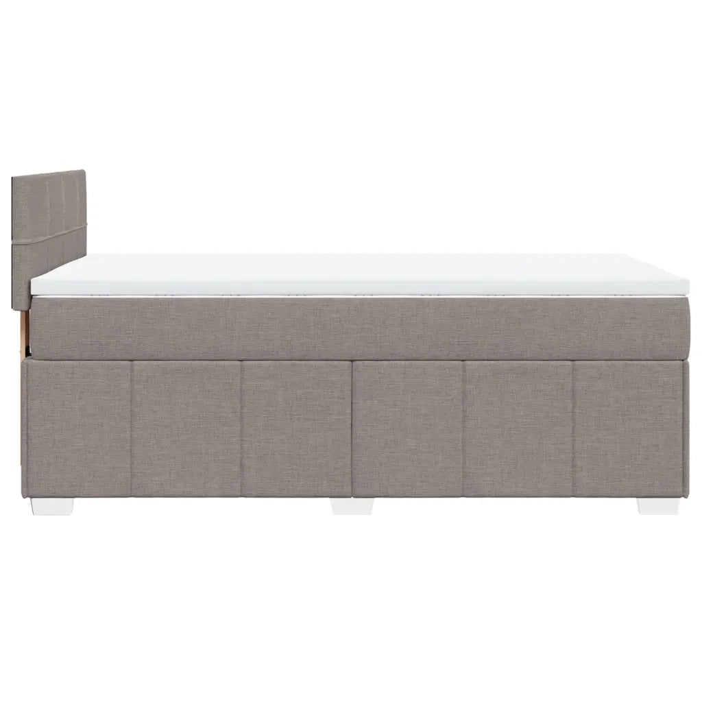 vidaXL Giroletto a Molle con Materasso Tortora 90x200 cm inTessuto