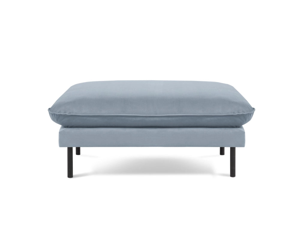 Cosmopolitan Design - Pouf "Vienna" in velluto azzurro 