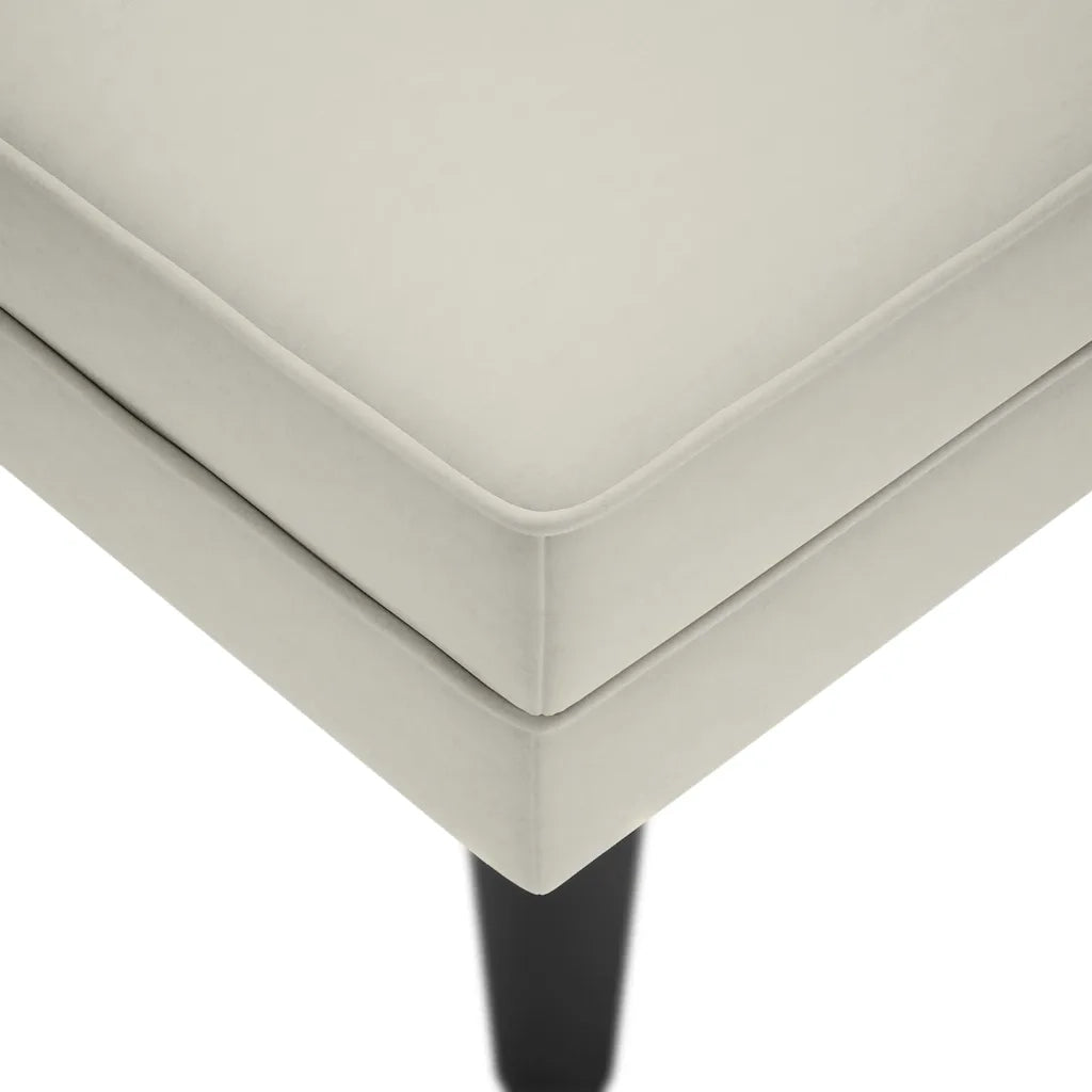 Sdraio con Cuscino e Bracciolo Destro in Velluto Crema CFW1708160