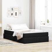 Letto con contenitore e materasso Nero 120 x 200 cm Poliestere 3399654