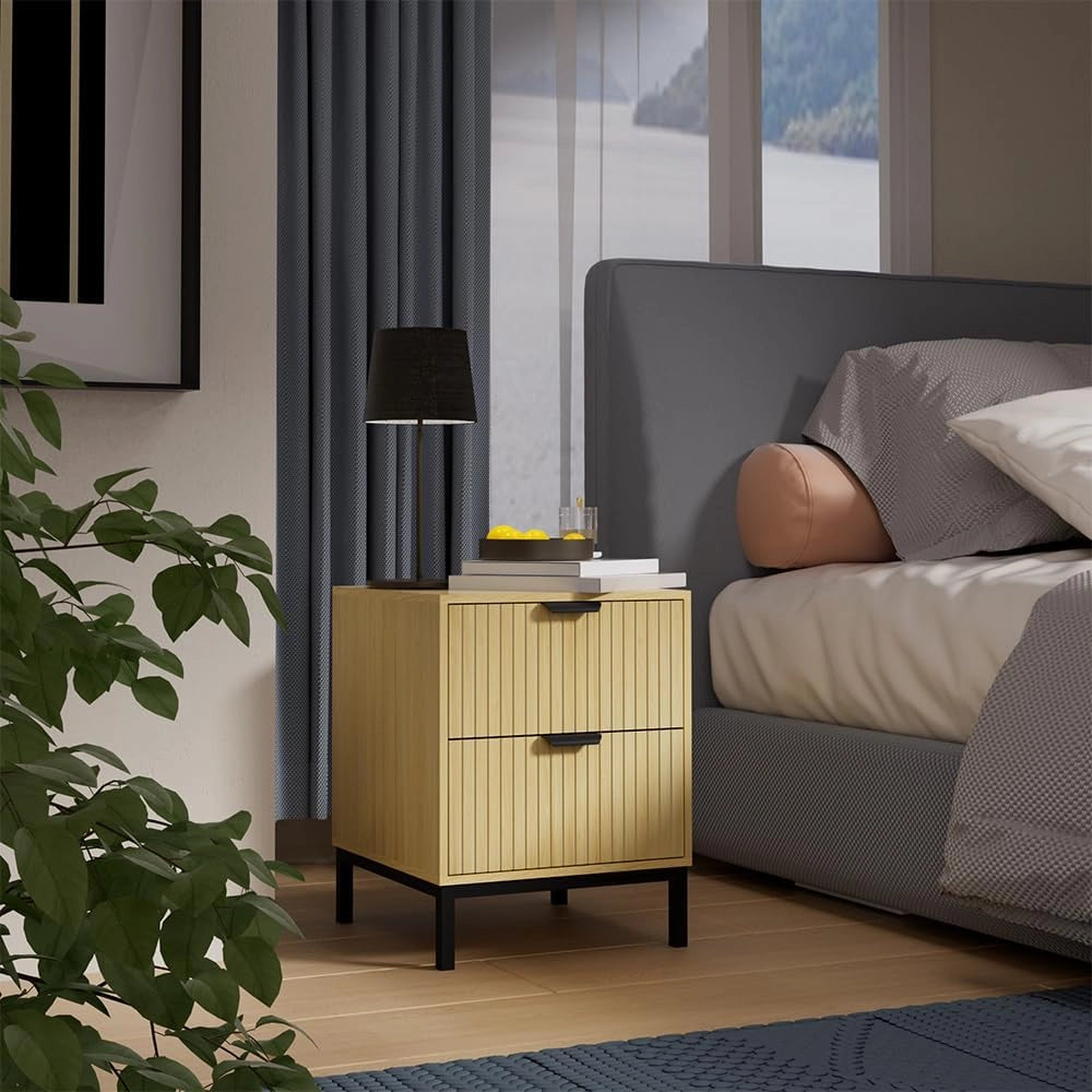 Comodino Lennox, Rovere, 40 x 52 cm