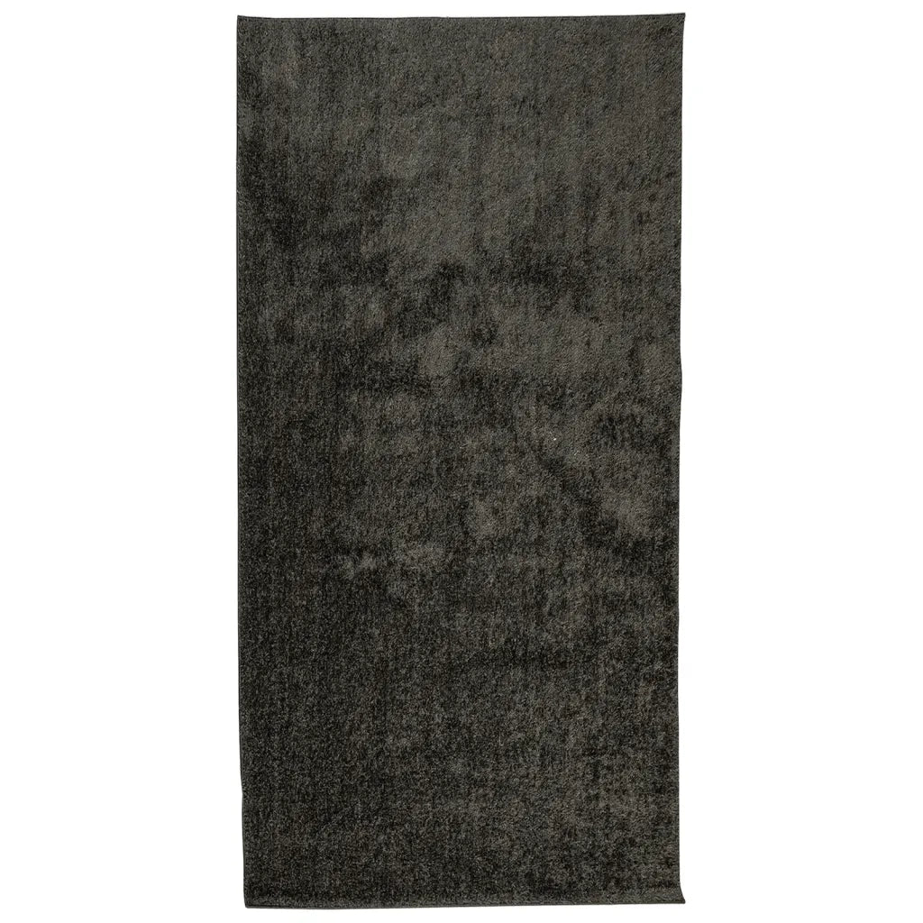 Tappeto del soggiorno | Tappeto a Pelo Lucido Lungo ISTAN Effetto Antracite 100x200 cm