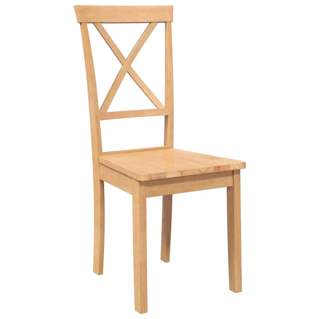 Sedie da Pranzo 2 pz in Legno Massello di Hevea 4102404