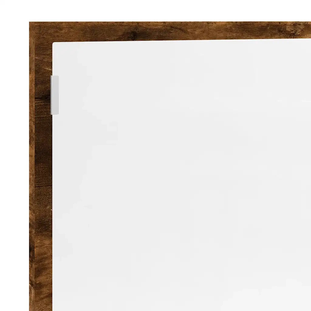 Specchio Bagno LED-Specchio Decorativo Rovere Fumo 100x8,5x37cm Legno Multistrato